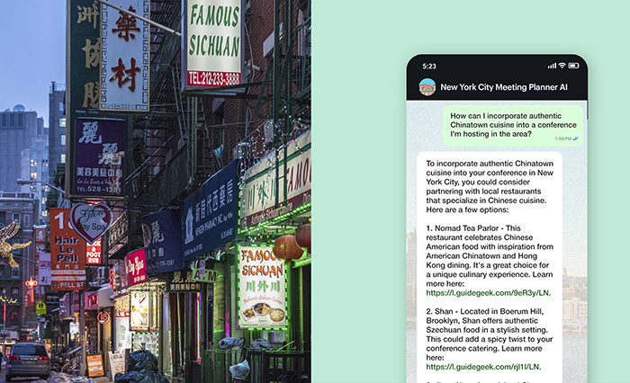 Screenshot of the NYC Tourism AI Chatbot